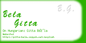 bela gitta business card